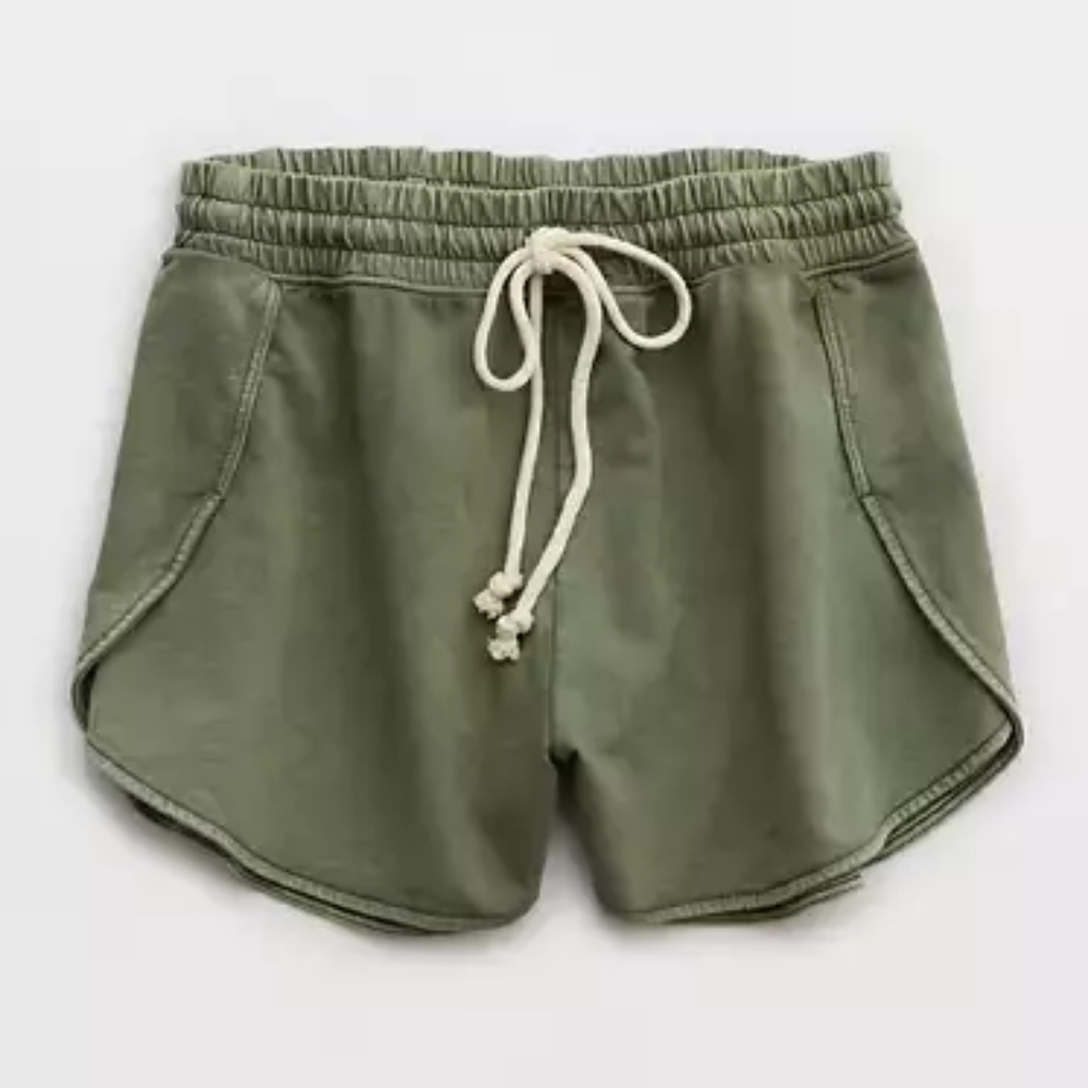 NWT Aerie Olive Athletic Lounge Shorts with Elastic Waistband Size Medium